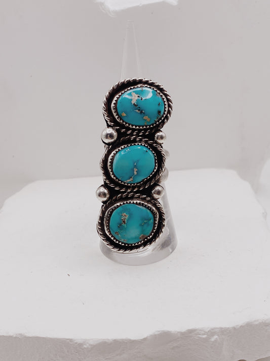 Bella Blue Triple Lasso Ring